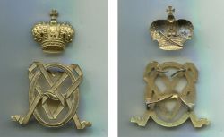 Бронзовый погонный вензель. Императрица Мария Федоровна