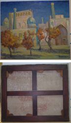 Купить картину маслом на Павелецкой "Ансамбль Регистан в Самарканде"